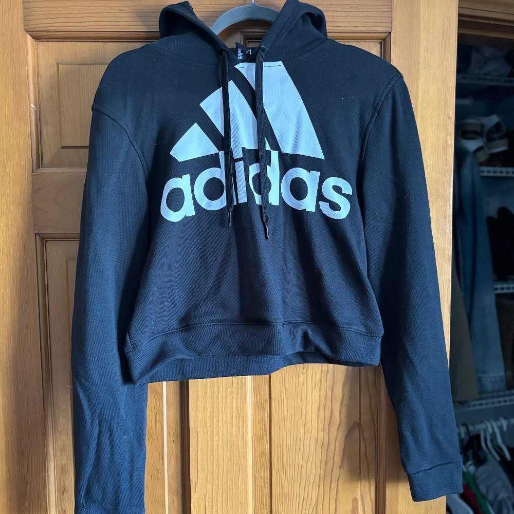 Adidas Cropped Hoodie, Size Medium